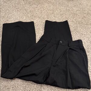 Wide Leg Black Dress Pants